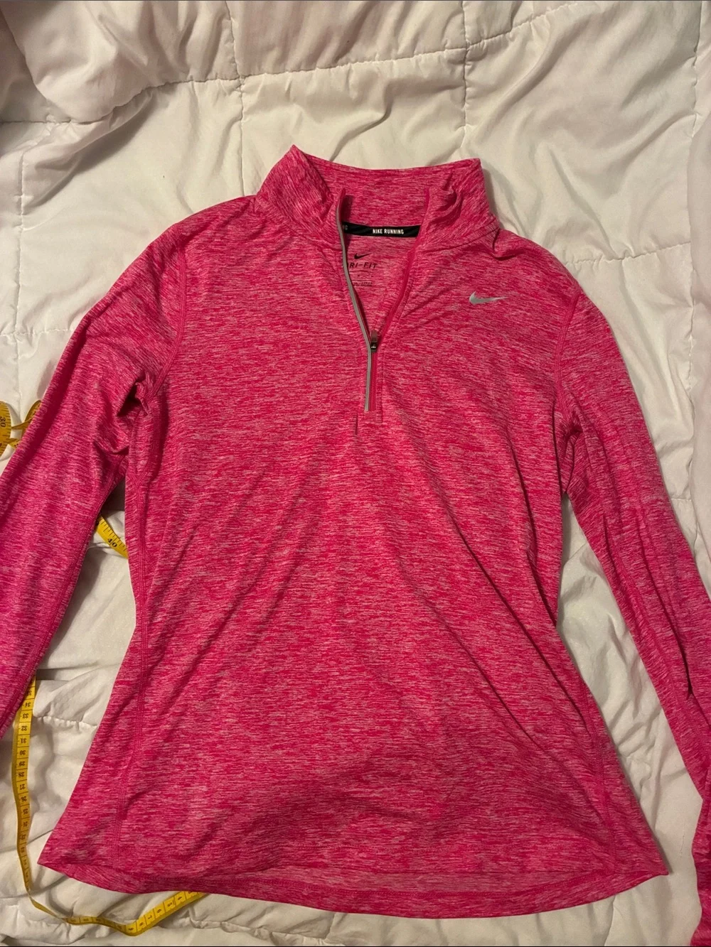 Nike Women’s Heather Pink Half-Zip Turtleneck Pullover